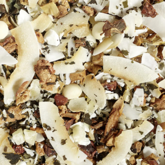 Loose leaf coconut macaroon tea